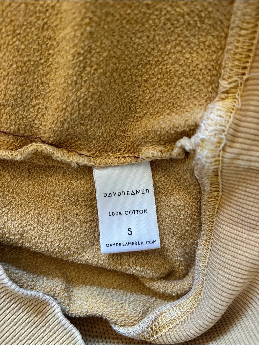 Free People Daydreamer Yellow Happy Smile Crew Neck Sweater Top